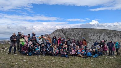 A hűvös, szeles idő ellenére is 22 család (74 fő) túrázott a Tordai-hasadékban (Fotó: Veres Ágnes)