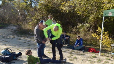 A Păpuşán, Peleagán, Székelykőn és Nagy-Pietroszon edzett túracipő talpa a Hunyadin feladta a szolgálatot_FOTÓ Lőrincz Ferenc